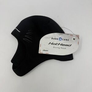 Aqua Lung HotHead Diving Hood Size M Black 3mm Neoprene Scuba Snorkel New